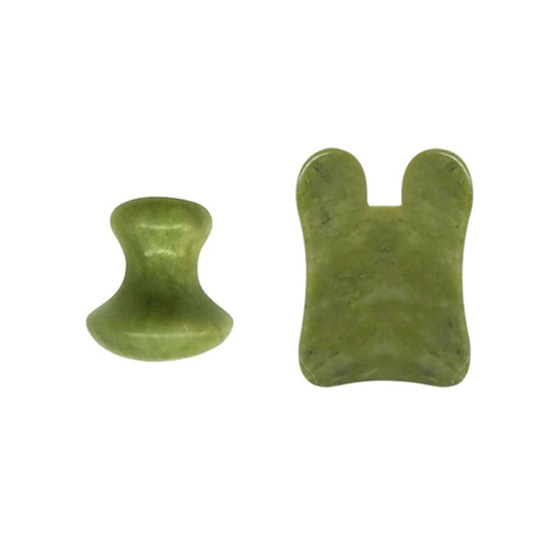 Natural Jade Gua Sha tools for firming and lifting the skin. Perfect for your self care routine.
