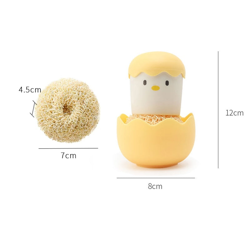 Cute chick scouring brush