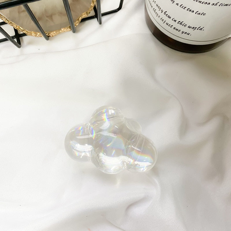 Holographic Clouds Phone Socket. Attach these to your phone so you can hold it securely, prop it up whilst watching shows, or just fiddle around with it. Compatible with any phone!