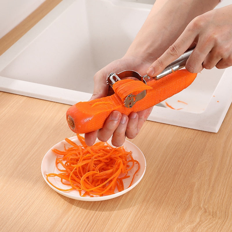 Dual purpose veggie peeler