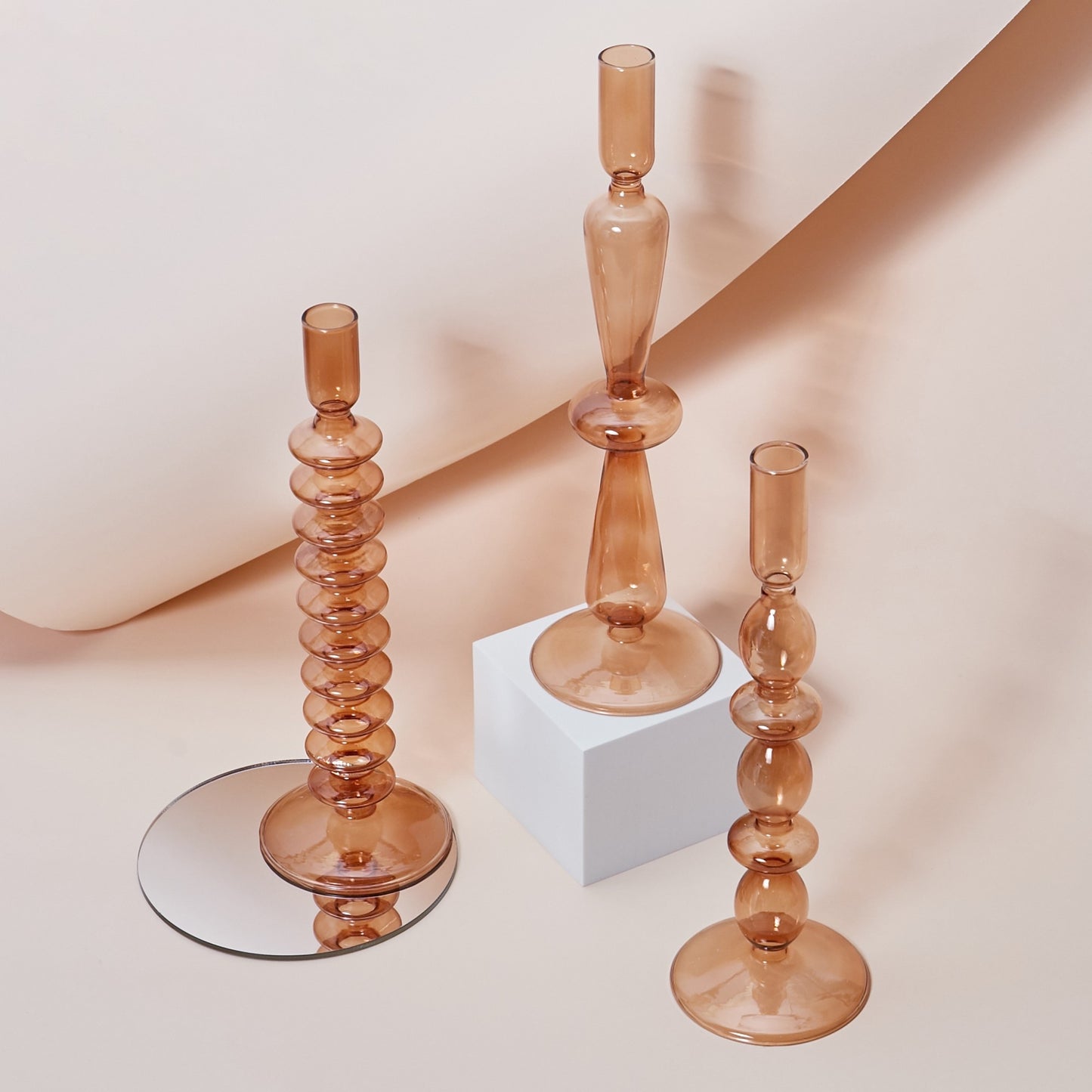 Glass Candle Sticks