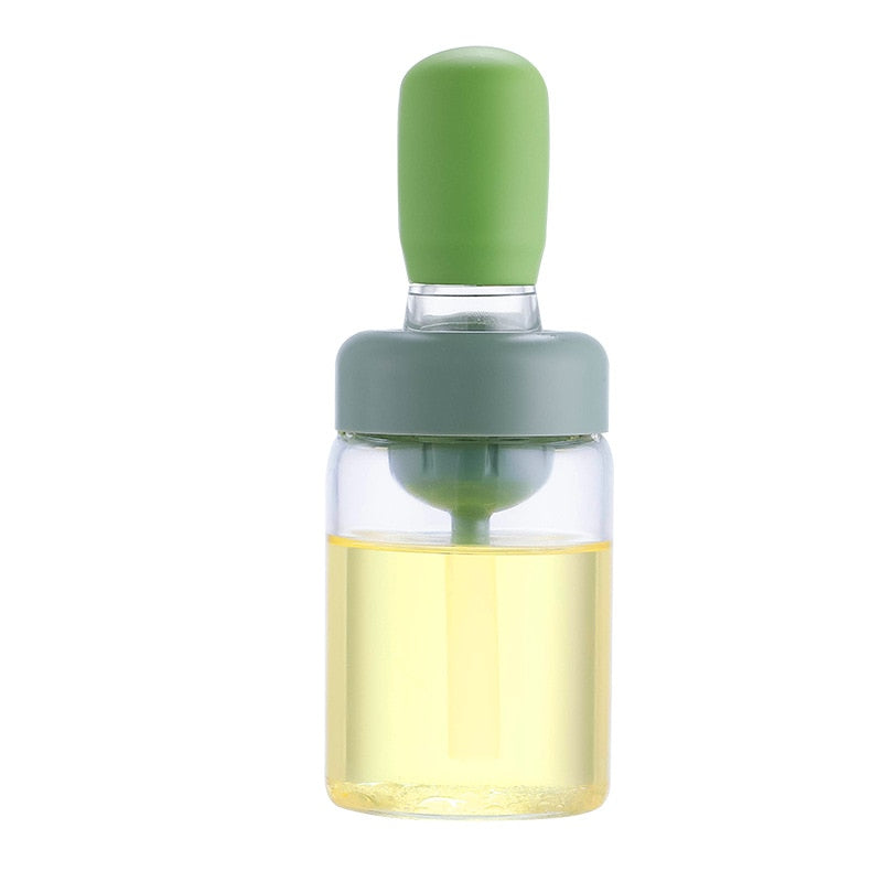 Oil Baster and Dispenser, basting brush with base