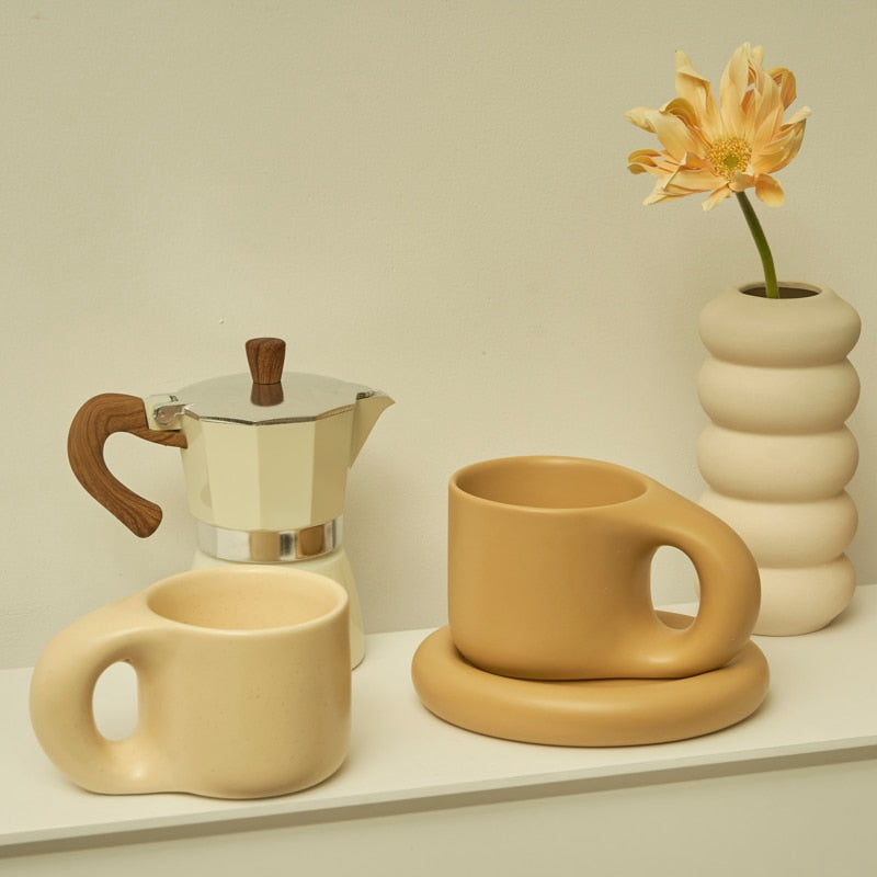 Ceramic Mug and Saucer set