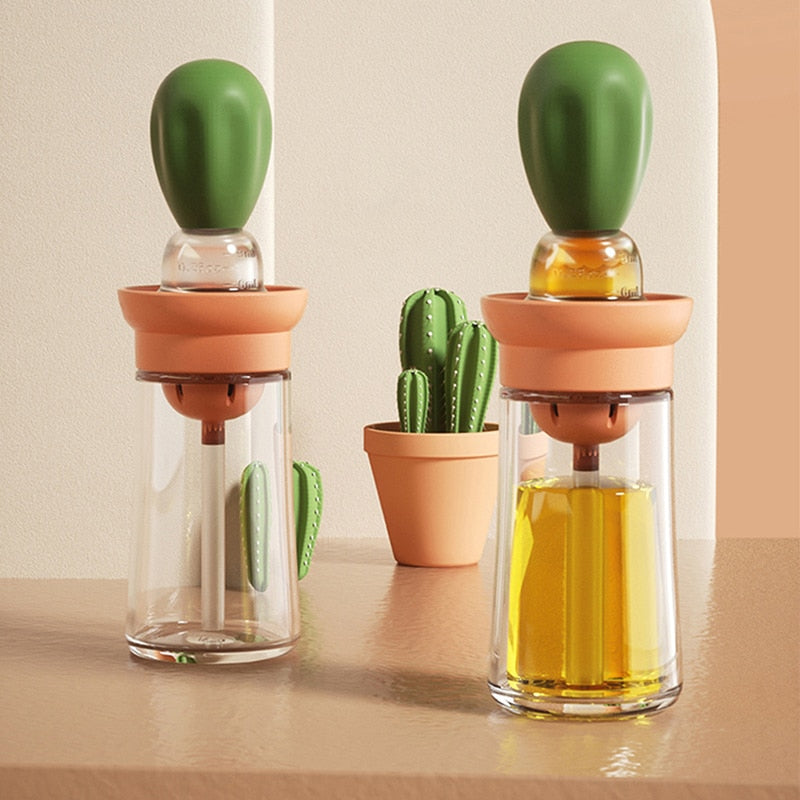 Oil Baster and Dispenser, basting brush with base