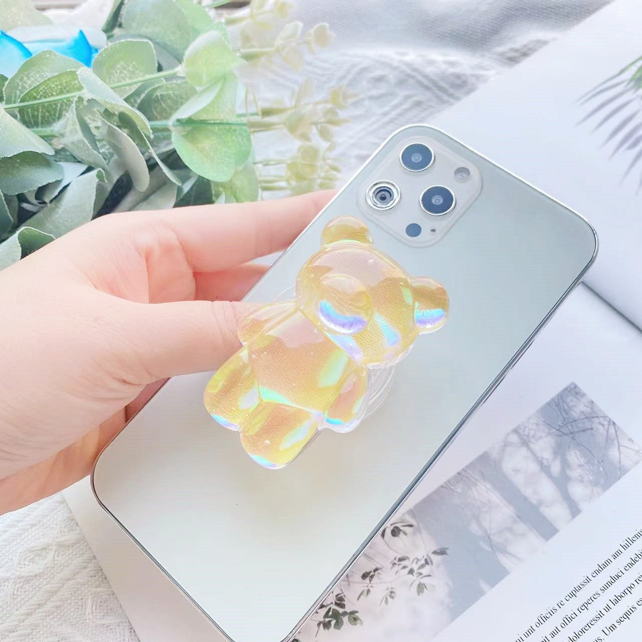 Phone Pop Socket Orange Bear. Griptok. Attach it to your phone so you can hold it securely, prop it up whilst watching shows, or just fiddle around with it. Compatible with any phone!