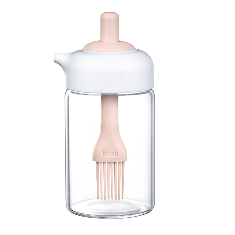 Oil Baster and Dispenser, basting brush with base