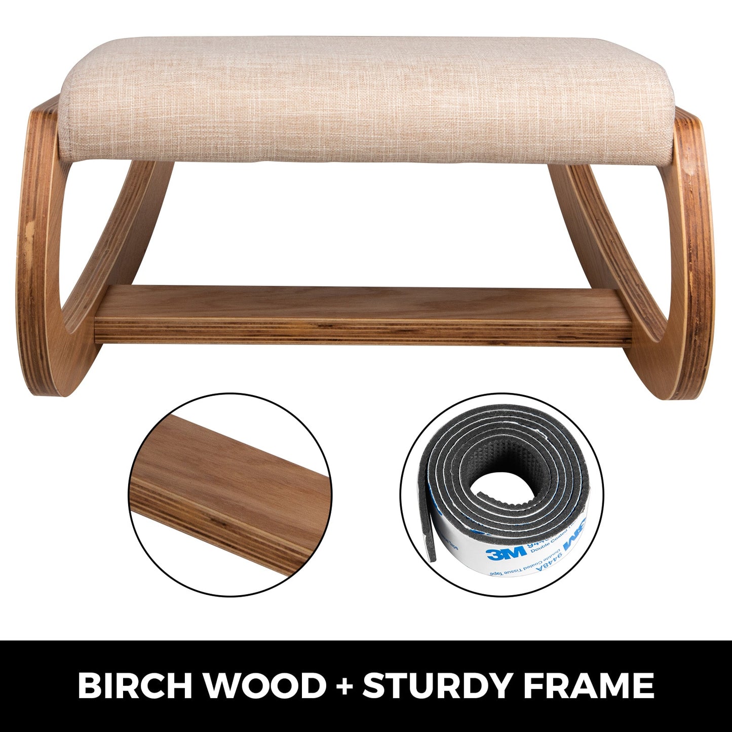 Premium Wooden Kneeling Ergonomic Chair - Natural Wood Finish for Comfort & Posture Support. Ideal for Home Office & Workspaces. Browse Now for Quality Ergonomic Seating!
