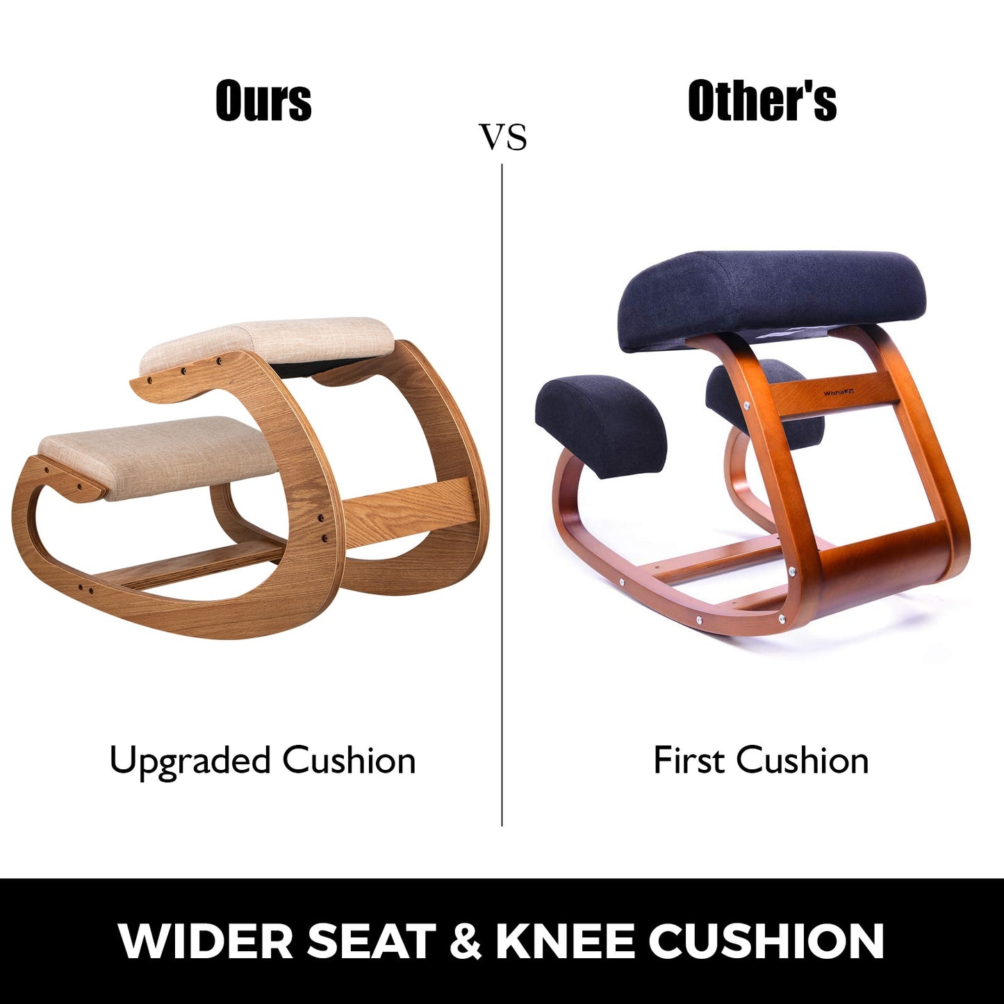 Premium Wooden Kneeling Ergonomic Chair - Natural Wood Finish for Comfort & Posture Support. Ideal for Home Office & Workspaces. Browse Now for Quality Ergonomic Seating!