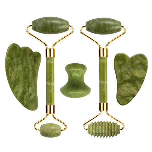 Natural Jade Gua Sha tools for firming and lifting the skin. Perfect for your self care routine. 