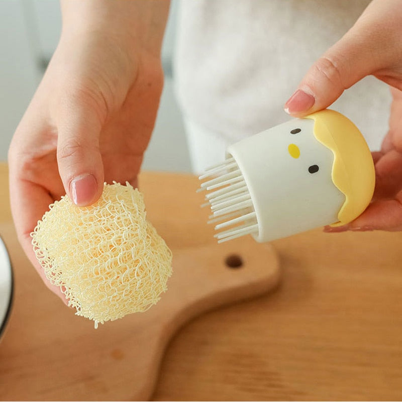 Cute chick scouring brush