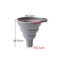 Silicone Foldable Portable Funnel, Space saving and aesthetic. In Grey.