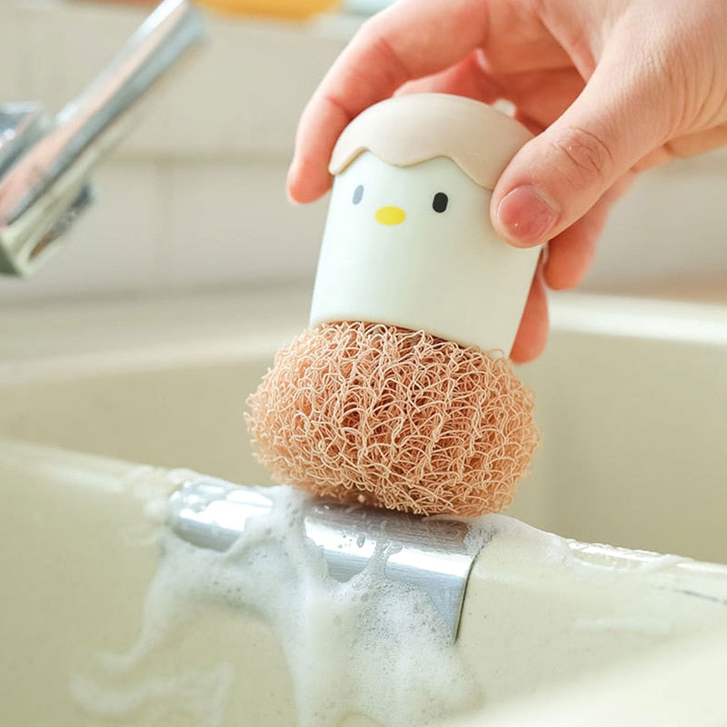 Cute chick scouring brush