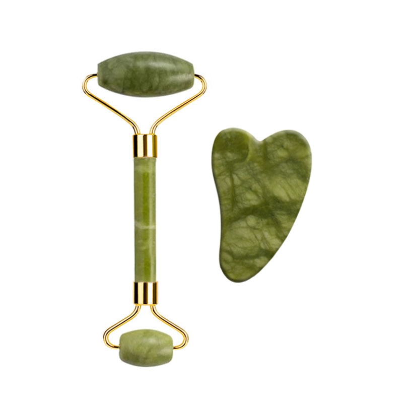 Natural Jade Gua Sha tools for firming and lifting the skin. Perfect for your self care routine. 