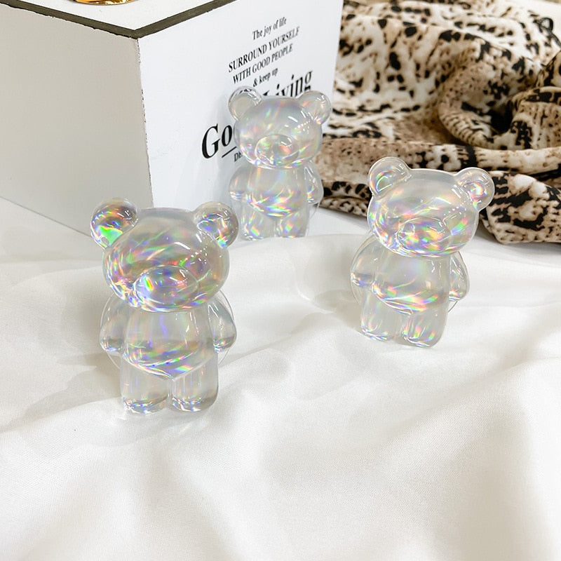 Phone Pop Socket Clear Bear. Griptok. Attach it to your phone so you can hold it securely, prop it up whilst watching shows, or just fiddle around with it. Compatible with any phone!