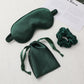 Silk sleeping mask and matching scrunchie set