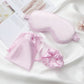 Silk sleeping mask and matching scrunchie set