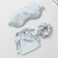 Silk sleeping mask and matching scrunchie set