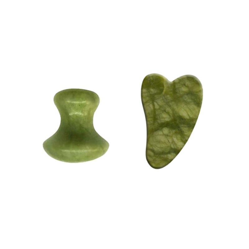 Natural Jade Gua Sha tools for firming and lifting the skin. Perfect for your self care routine. 