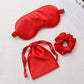 Silk sleeping mask and matching scrunchie set