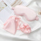Silk sleeping mask and matching scrunchie set