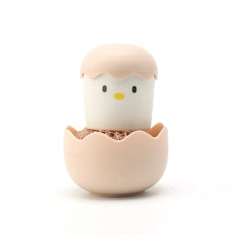 Cute chick scouring brush