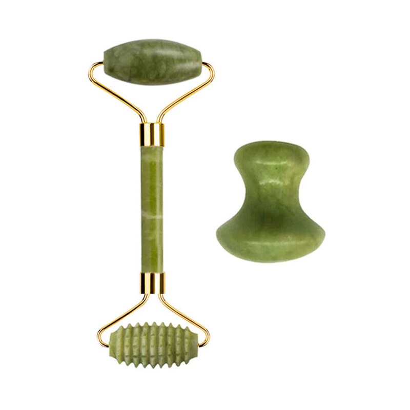 Natural Jade Gua Sha tools for firming and lifting the skin. Perfect for your self care routine. 