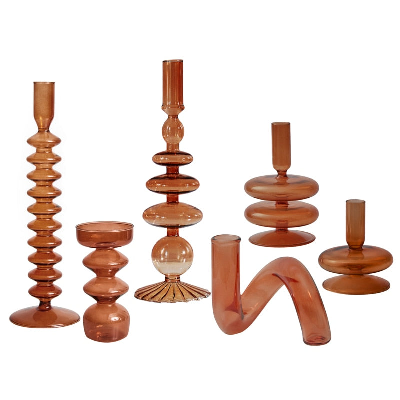 Glass Candle Sticks