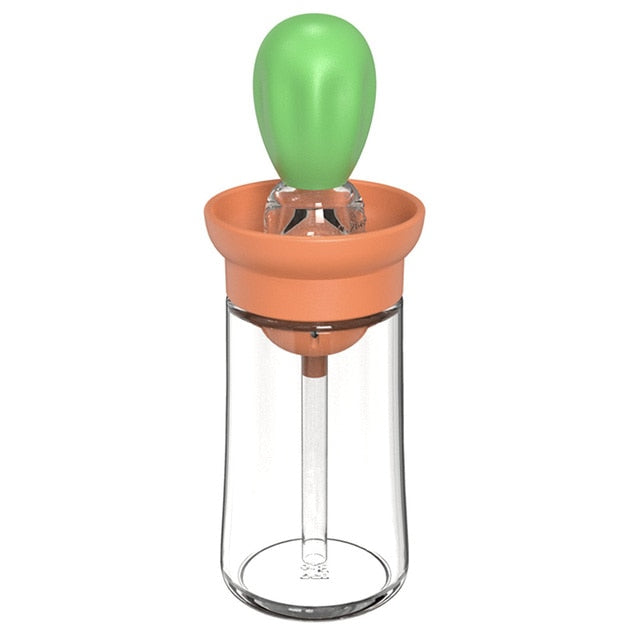 Oil Baster and Dispenser, basting brush with base 