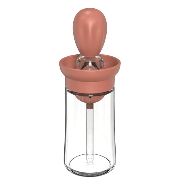Oil Baster and Dispenser, basting brush with base 