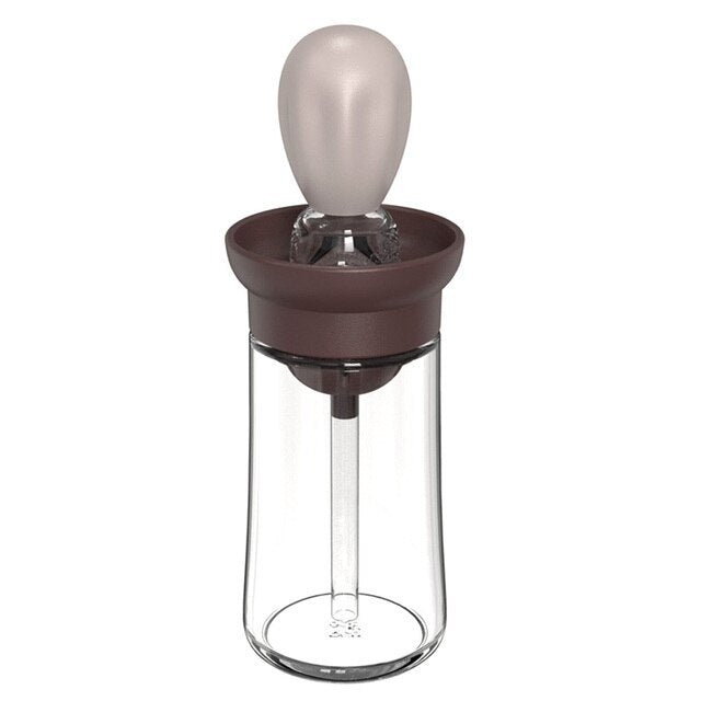 Oil Baster and Dispenser, basting brush with base 