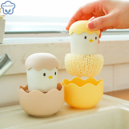 Cute chick scouring brush