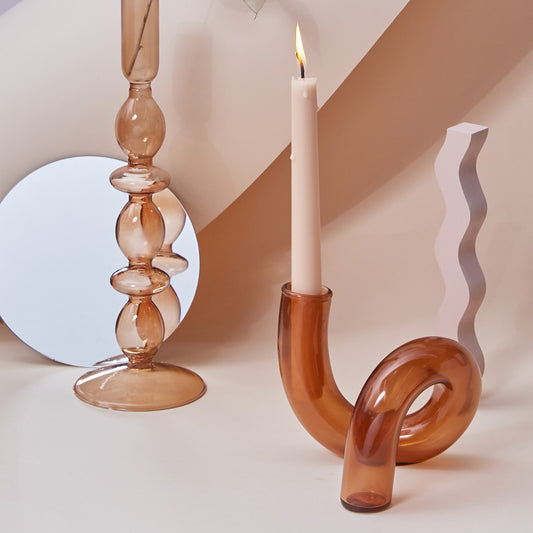 Glass Candle Sticks