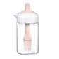 Oil Baster and Dispenser, basting brush with base 