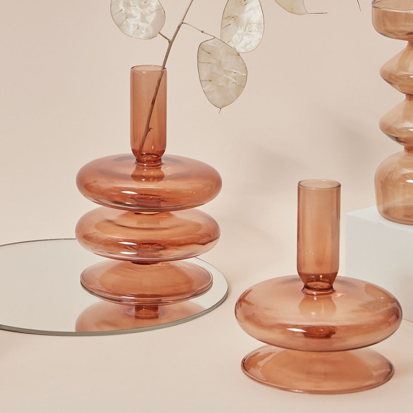 Glass Candle Sticks